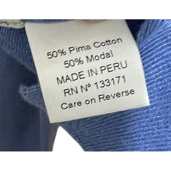 Planet by Lauren G Pima Cotton 3 Hole Punch Boatneck Sweater One Size Fits All - Picture 6 of 6